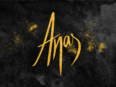 ANAS | Typography anas black calligraphy clean design gold golden idea illustration inspiration logo logos portfolio typography