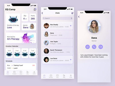 EQ Camp dashboard app dashboard design dashboard ui design education app emotional intelligence homepage ios app design mobile app ui ux