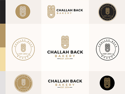 Challah Back Bakery bakery branding design bread challah food gold logo luxury