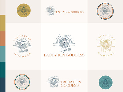 Lactation Goddess afro baby baby food branding logo motherhood woman