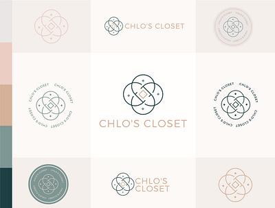 Chlos Closet Logo branding design entrepreneurs girlboss graphic design logo luxury monogram pink symbol vector woman