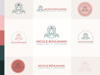 Nicole Logo branding branding design design girl icon illustration lineal logo logotype vector woman