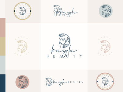 Kayla Logo branding branding design cute design face girl glamorous hair illustration logo logotype spa vector woman