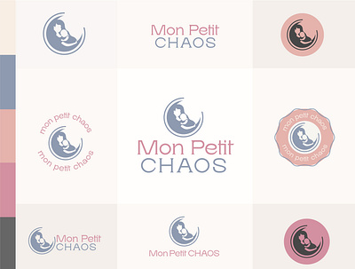 Mon Petit Chaos baby branding business design designer kid logo mother motherhood