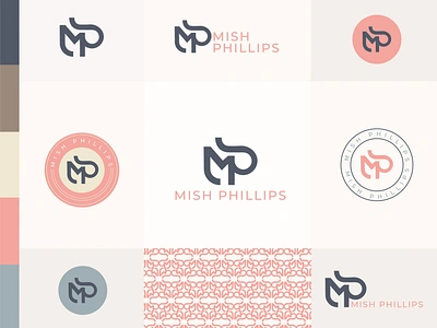 Mish branding businesswoman design designer girlboss graphic design logo logotype monogram pink woman