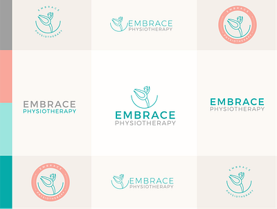 Embrace Physiotherapy branding design design logo logotype vector woman