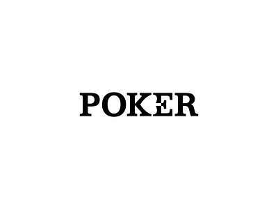 Poker Logo black minimalist negative poker spade