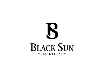 Black Sun b bc black miniature minimalism monogram s sb sun white