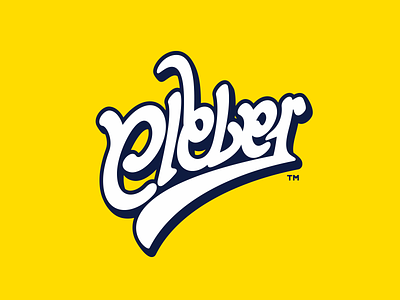 Cleber / Faria - Ambigram ambigram ambigrama flip logo script yellow
