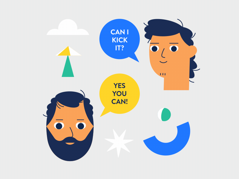 Can I kick it? animation character illustration loop motion motion design motion graphics typography