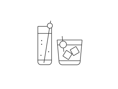 RSVP animation browser cocktail drinks events gif illustration loop motion design rsvp ui