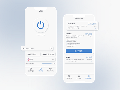 VPN Mobile App Design