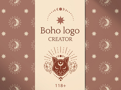 Boho logo creator boho branding creator design flat illustration illustrator logo minimal vector
