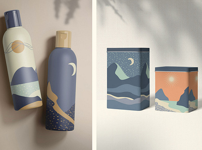 Landscape creator branding creator design flat illustration illustrator landscape logo minimal packaging vector