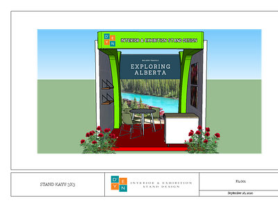 DESAIN KAYU 3x3 (K1.001) 3d booth design event google sketchup sketchup