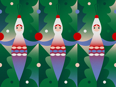 Christmas dance christmas christmas party christmas2020 christmastree design gradient illustration illustrator vector vintage christmas