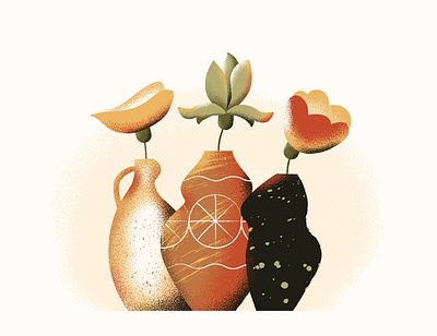 A little chat art flower illustration illustration illustrator photoshop vases vases illustration vector