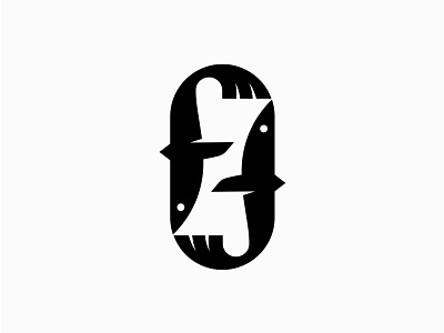 Fish logo f letter logo fish fish logo geometric logo minimalist logo vaivajalo