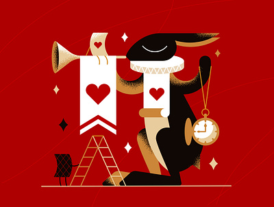 It's time for Valentine's, Alice aliceinwonderland love rabbit valentinesday vector illustration