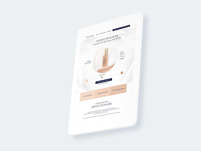 Estee Lauder adobe photoshop beauty beauté landing page makeup maquillage peau skin ui design