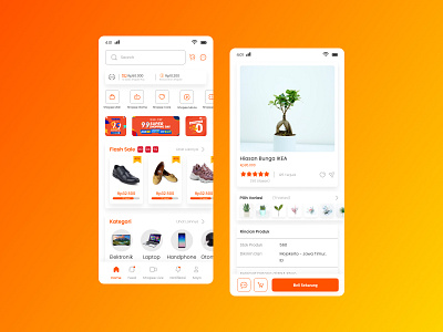 E-Commerce Application - Redesign Shopee App - Mobile App app detail product e commerce home mobile mobile application product shop shopee ui