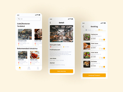 SANTUY - Booking Application app booking design food mobile place ui uidesign ux