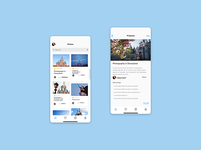 App design for photography freelancer