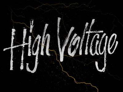 High Voltage brush lettering hand lettering high lettering pentel scratch type voltage