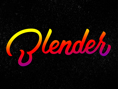 Blender hand hand lettering lettering script vector