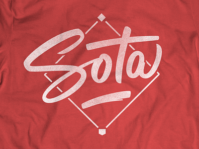 Sota T-shirt brush script clothing hand lettering lettering script sota tshirt vector