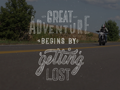 Great Adventure brush script ducati hand lettering lettering motorcycle script type vector