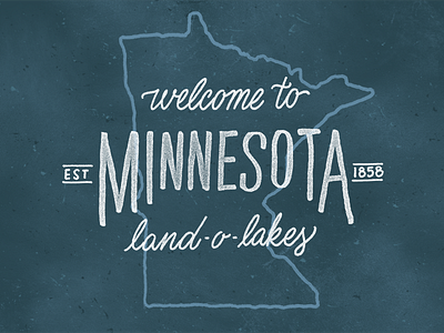 Minnesota Drib brush lettering dust grit hand lettering minnesota mn neon texture type