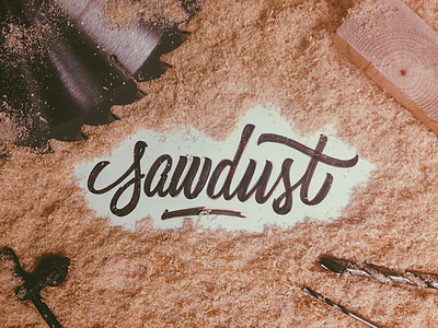 Sawdust brush lettering dust grit hand lettering texture type