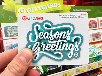 Seasons Greetings Target GiftCard brush lettering giftcard hand lettering holiday script target
