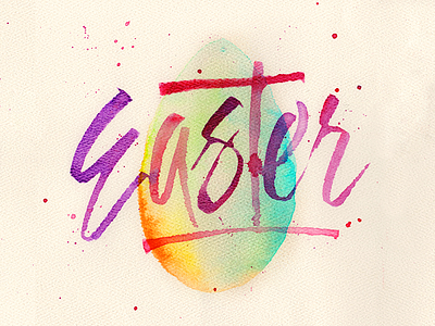 Happy Easter! brush lettering easter grit hand lettering texture type typography