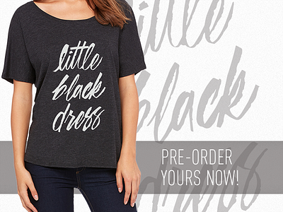 Little Black Dress Shirt clothing cola pen design fashion grit hand lettering script shirt style