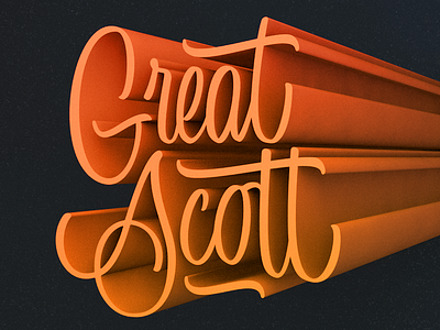 Great Scott 3d 4d backtothefuture cinema grit hand lettering time travel