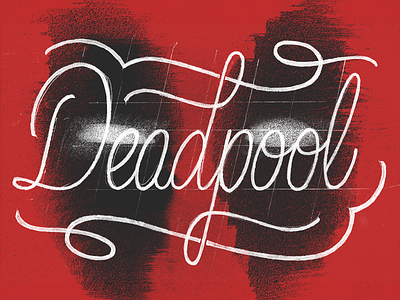 Classy Deadpool brush deadpool grit hand lettering neon texture typography