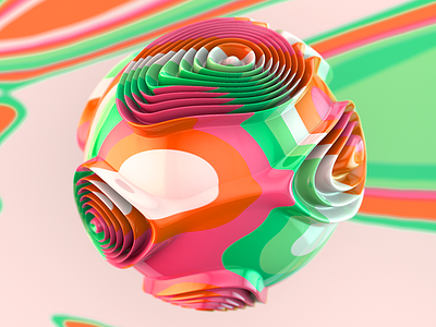 Trippin' Series 3 of 4 3d beautiful c4d candy cinema4d color eye candy hyper color maxxon render