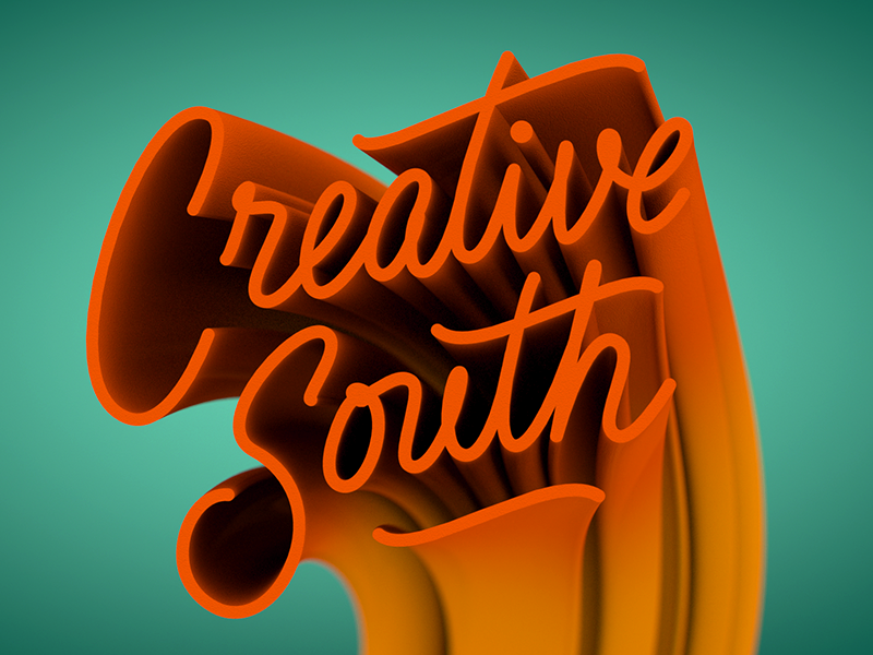 Goodbye Creative South 2017 georgia cs17 hugnecks type handlettering cinema4d 3d creativesouth