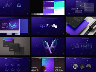Firefly animation bold brand branding design gradient graphic icon logo mark minimal playful product purple technology ui vector