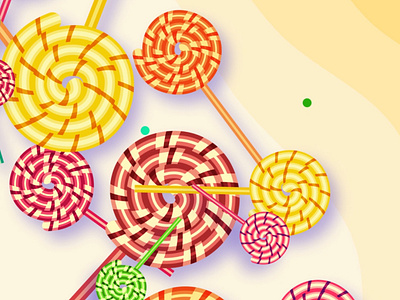Lollipops after effects animated background colorful flat lollipops motiongraphics orange red yellow
