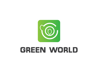 Green World Logo Design branding business logo clean design green logo illustration illustrator logo logo design usa business logo vector