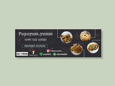 Food Banner app banner ads banner design branding cute art cute illustration design food illustration icon illustration instagram template ui ux