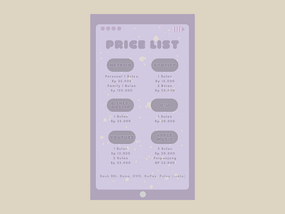 Price List Design animation banner cartoon cartoon character chibi creatove cute cute art design design logo design product food illustration illustration instagram stories logo poster typography ux vector web