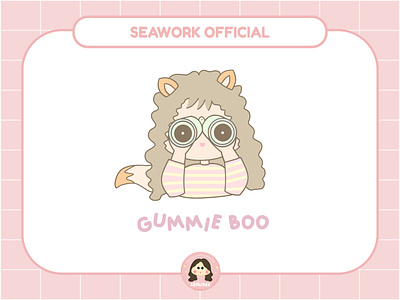 Gummie Boo (Mascot Logo) branding cute art cute chibi cute girl cute illustration illustration instagram stories logo mascot logo nasa pastel color typography vector