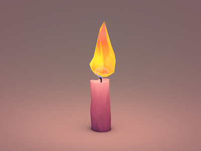 animated candle burning