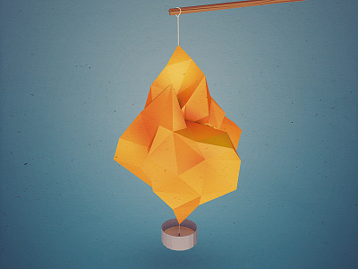 St. Martin's Day Lantern 3d c4d candle cgi cinema 4d fire flame illustration lantern low poly lowpoly render