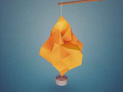 St. Martin's Day Lantern 3d c4d candle cgi cinema 4d fire flame illustration lantern low poly lowpoly render