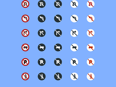 Traffic Signs - Prohibitory Signs (Colored Background) prohibitory signs road road signs roadtrip safety traffic traffic signs